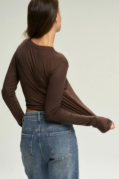Лонгслив BASIC Brown Erist store, цвет: коричневый, НФ-00002690 купить онлайн