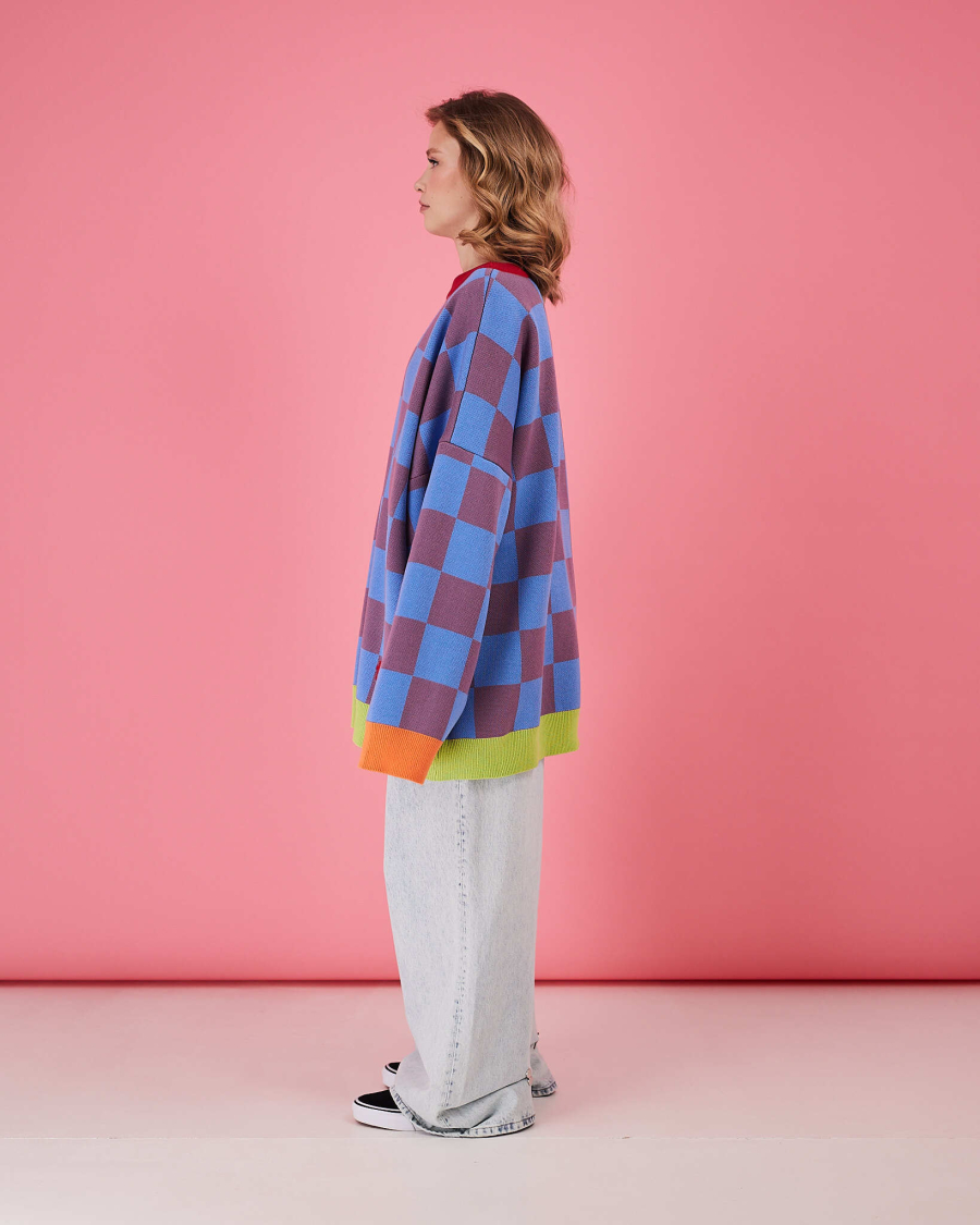 Свитер Городской архив TABOO, цвет: синий, SVcell2 купить онлайн