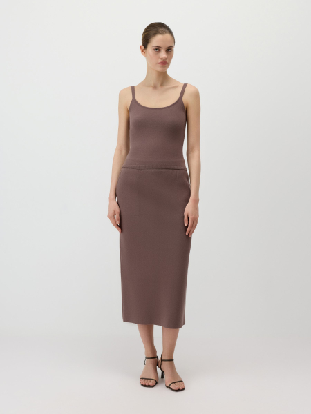 Трикотажный топ Conso, цвет: коричневый, KM 260710 - кофейный купить онлайн