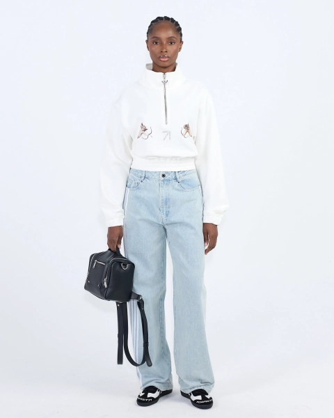 Анорак укороченной посадки ASIA ST 71, цвет: белый, Ast71.anorak-angels-crop-white купить онлайн