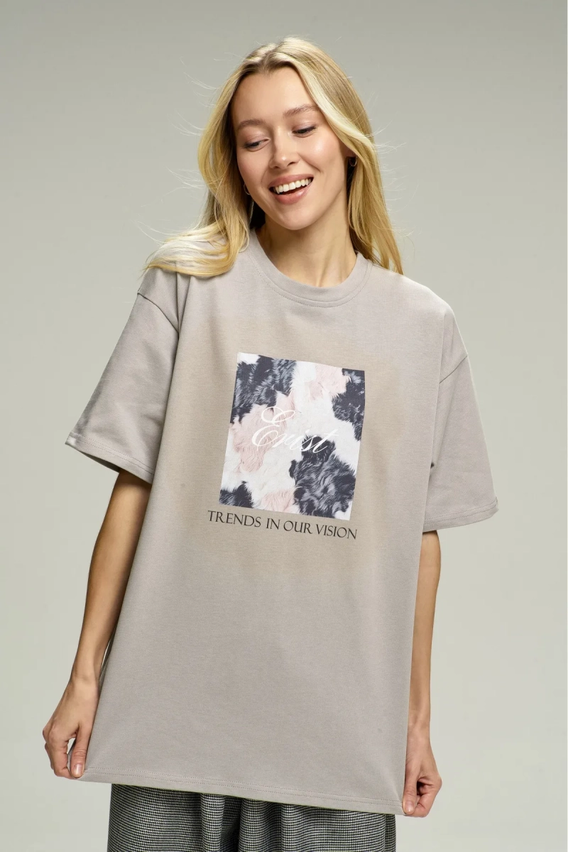 Футболка Cow Grey Erist store, цвет: серый, НФ-00002918 купить онлайн