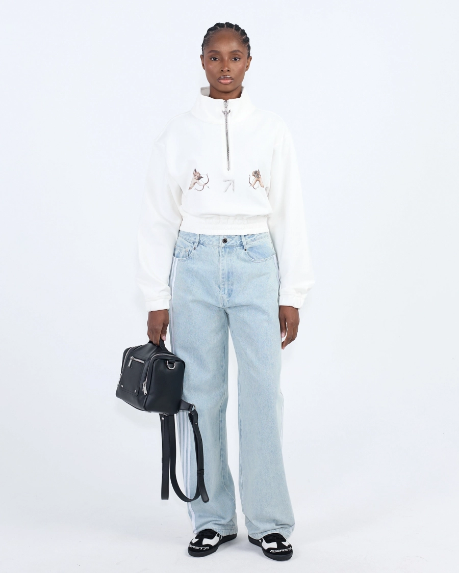 Анорак укороченной посадки ASIA ST 71, цвет: белый, Ast71.anorak-angels-crop-white купить онлайн