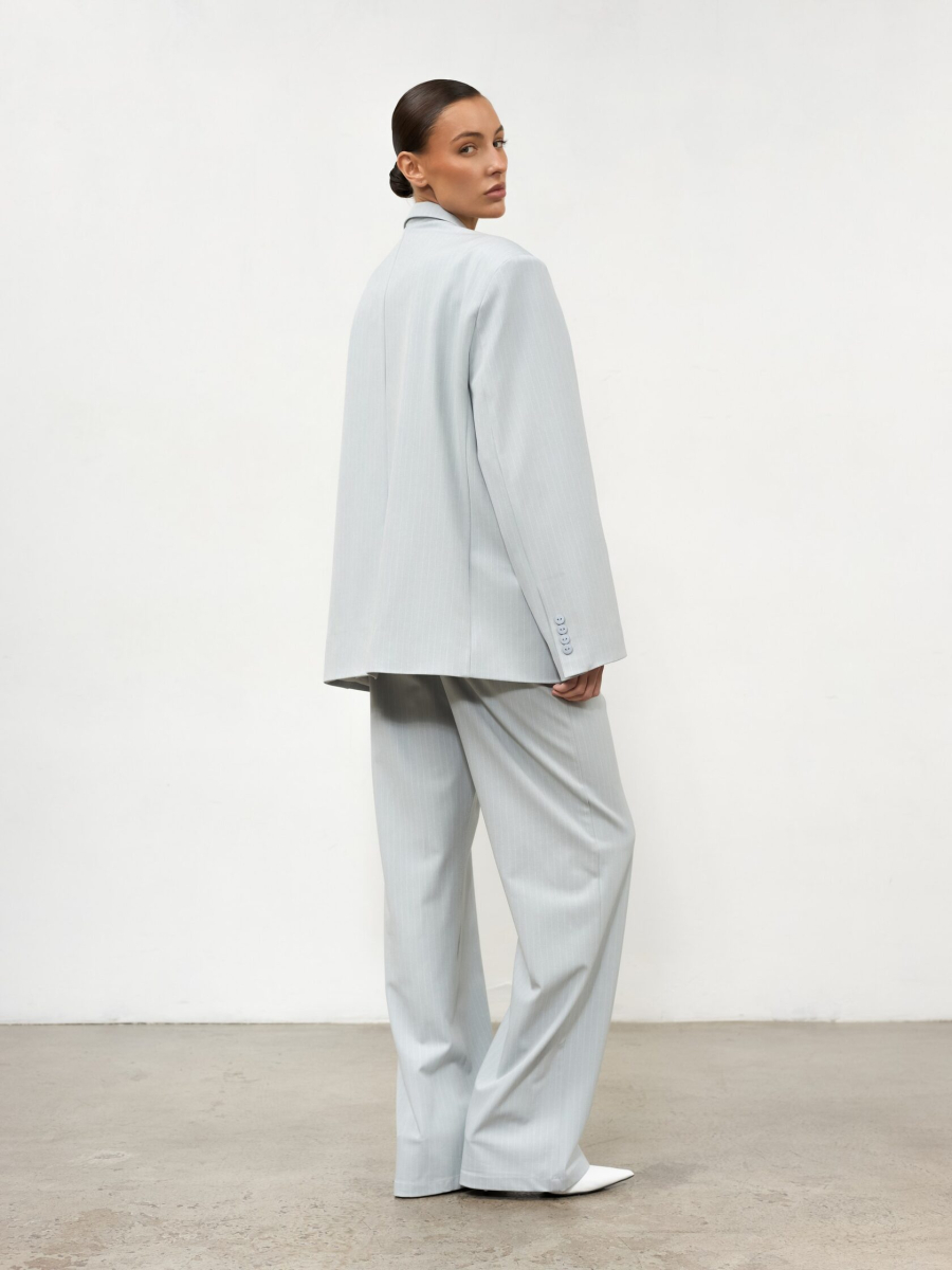 Классические брюки в полоску ANOTHER SELECT, цвет: голубой, 00085 купить онлайн