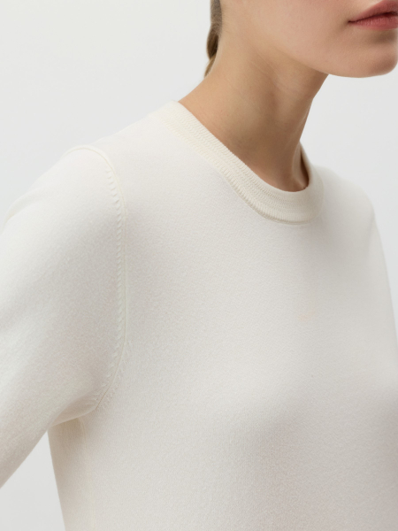 Джемпер из хлопка Conso, цвет: белый, KJS 260705 - молочный купить онлайн