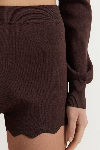 Шорты из смесовой вискозы TOPTOP, цвет: коричневый TT.038.17425.700 |новая коллекция купить онлайн
