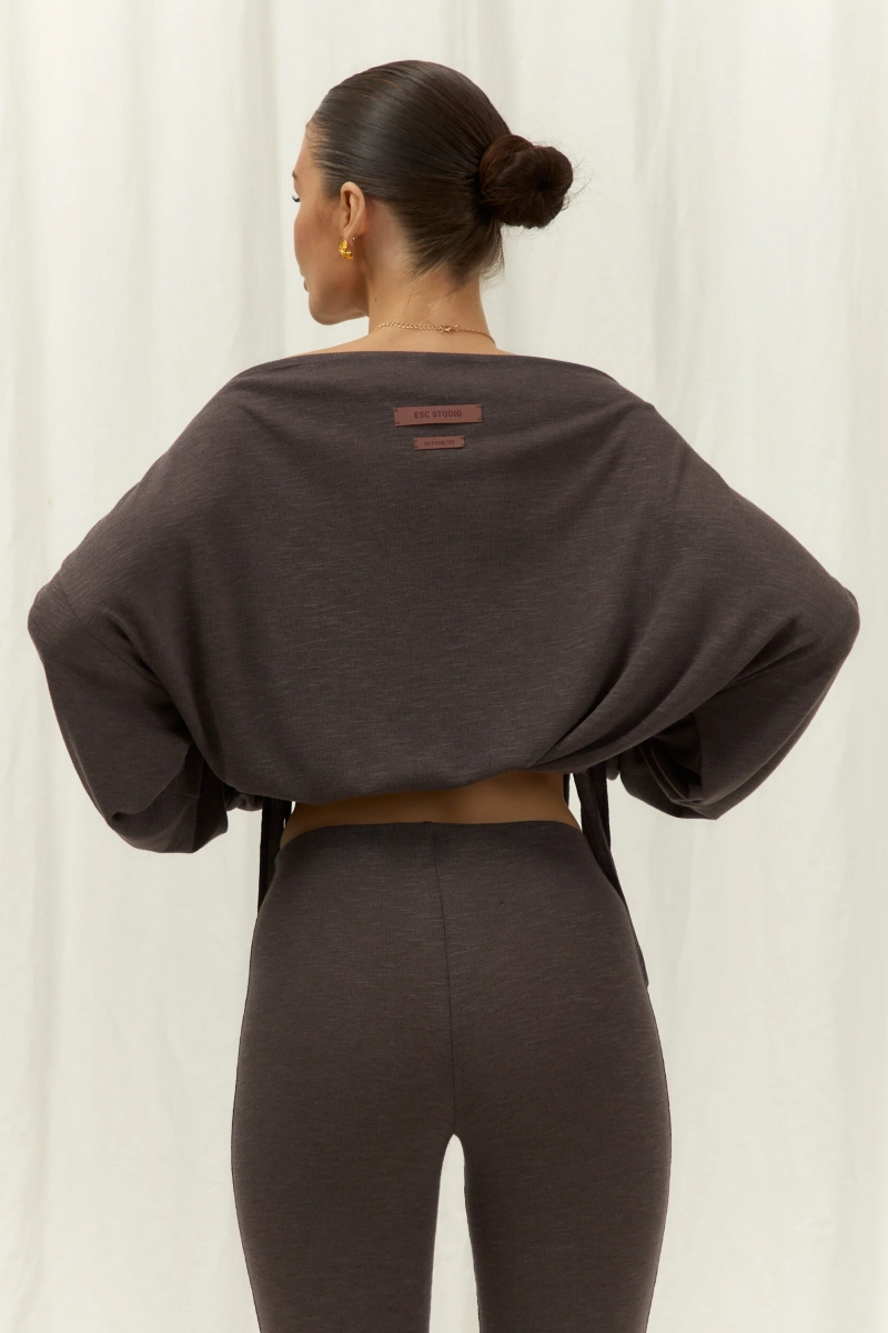 Джемпер ramona с завязками ELASTIC, цвет: коричневый,  купить онлайн