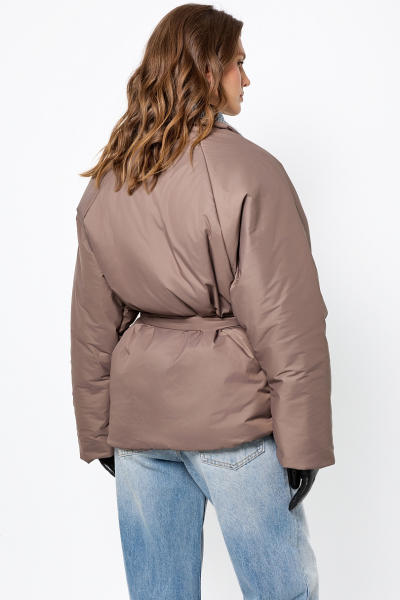 Куртка с цельнокроеным рукавом с поясом Ricoco, цвет: Кофейный, 3052/5 купить онлайн