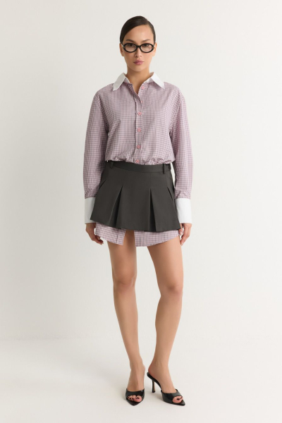 Платье-рубашка из смесового хлопка TOPTOP, цвет: розовый с принтом, TT.010.18820.301 купить онлайн