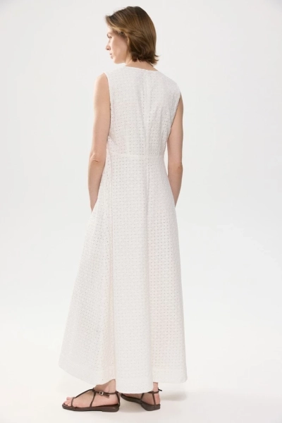 Платье макси из хлопка Broderie Anglaise Daisyknit, цвет: белый  |новая коллекция купить онлайн