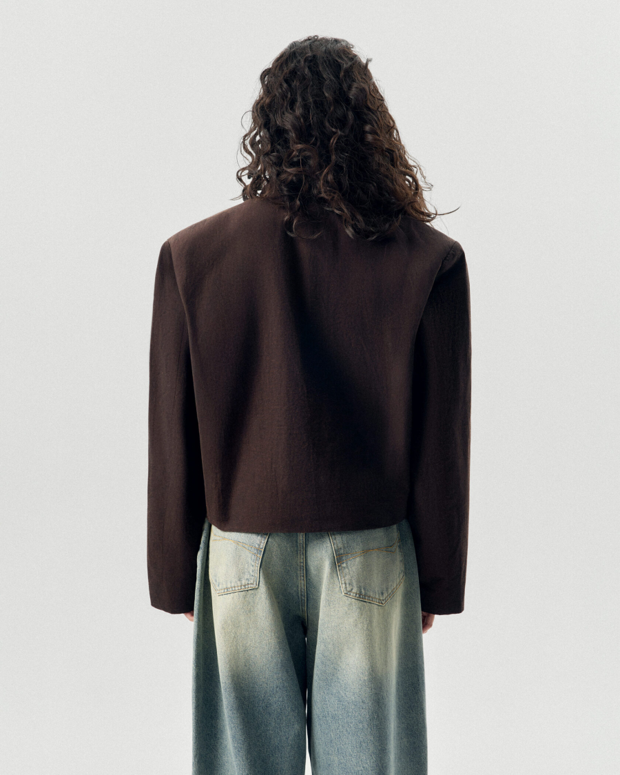 Куртка с объемными плечами NAIPACHE, цвет: Кофейный, 2614012700 купить онлайн