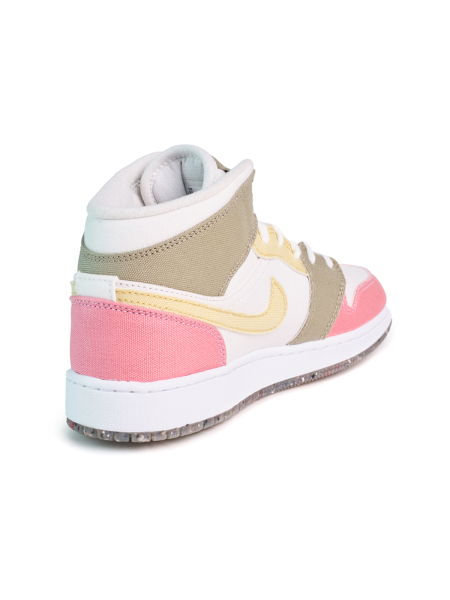 Кроссовки подростковые Jordan 1 Mid "Pastel Grind" NKDADDYS SNEAKERS, цвет: разноцветный, DJ0338-100 со скидкой купить онлайн