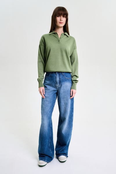 Джемпер-поло LIGHT GREEN Label .B, цвет: light green, Kn.45.3.1105LGRN купить онлайн