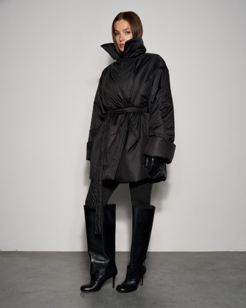 Пуховик PUFFER COAT SHORT BLACK YONS, цвет: Черный, YO-706 купить онлайн