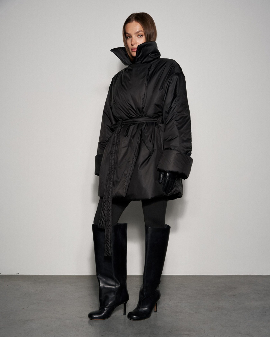 Пуховик PUFFER COAT SHORT BLACK YONS, цвет: Черный, YO-706 купить онлайн