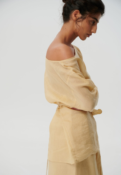 Лонгслив из рами CHUBA, цвет: грушевый, longsleeve_flare купить онлайн