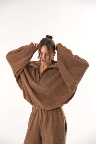 Анорак curly барашек ELASTIC, цвет: шоколад,  со скидкой купить онлайн