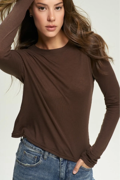 Лонгслив BASIC Brown Erist store, цвет: коричневый, НФ-00002690 купить онлайн