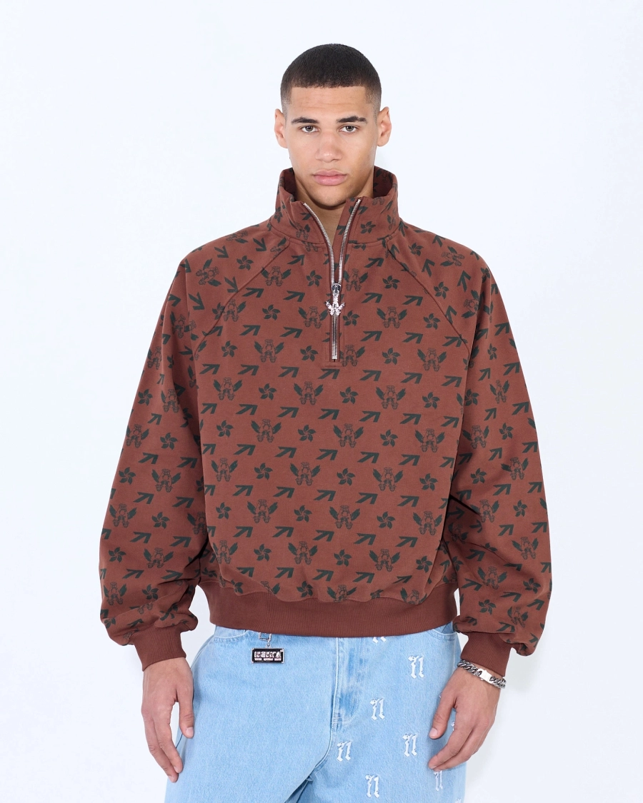 Свитшот PATTERN FLYING A BROWN