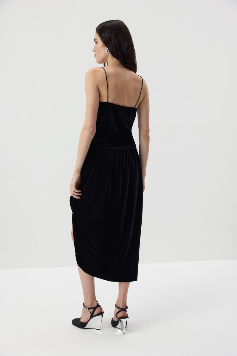 Юбка - баллон из бархата Charmstore, цвет: Черный, 116-48842-880 купить онлайн