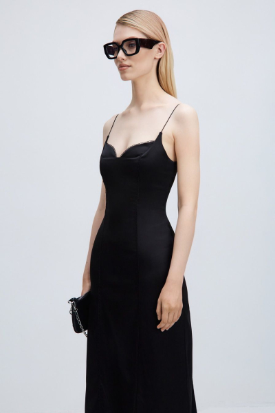 Платье на тонких бретелях TOPTOP, цвет: Черный, TT.011.15002.900.02820 купить онлайн