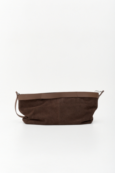 Сумка тоут из замши М Ricoco, цвет: шоколадный bag10/2 купить онлайн