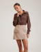 Мини-юбка на запах To be Blossom, цвет: BEIGE, 051370 купить онлайн