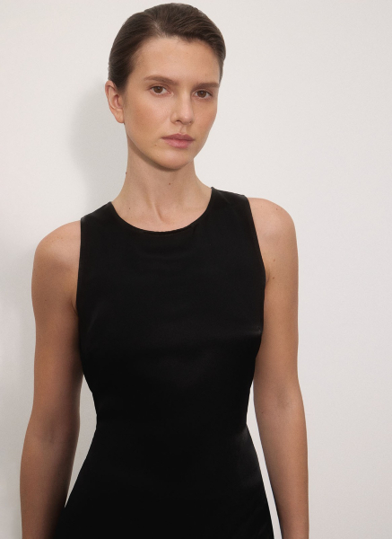 Топ из атласа ALL WE NEED, цвет: Черный,  купить онлайн