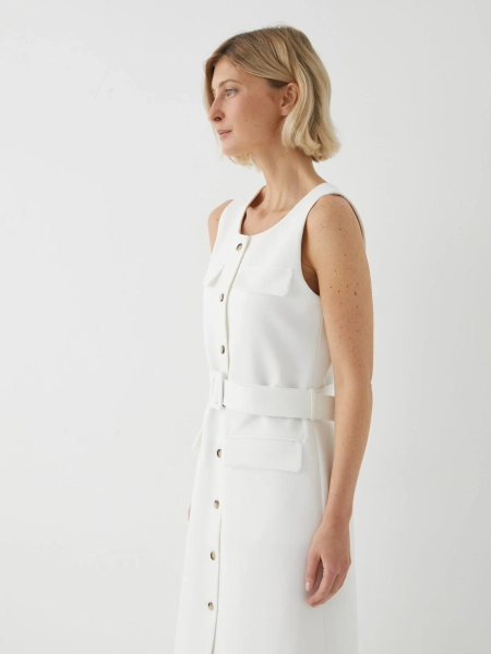 Длинное платье на пуговицах Marou, цвет: белый, Mar_26020909 купить онлайн