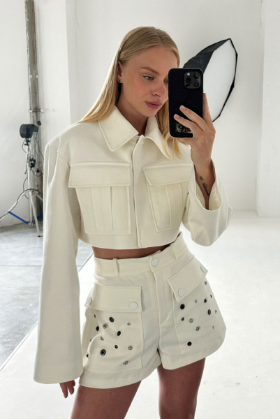Рубашка укороченная белый ULLA & LABEL .B