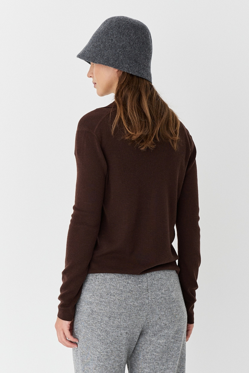 Брюки базовые из смесовой шерсти CL Ricoco, цвет: серый меланж, 7036/3 купить онлайн