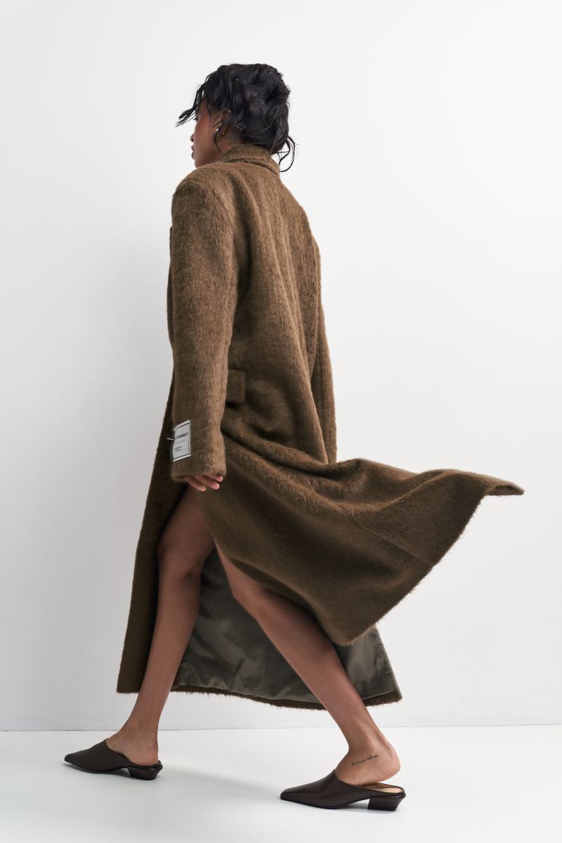 Пальто-макси Erist store, цвет: коричневый, НФ-00003233 купить онлайн