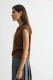 Жилет вязаный из кашемира и шерсти Daisyknit, цвет: коричневый,  купить онлайн