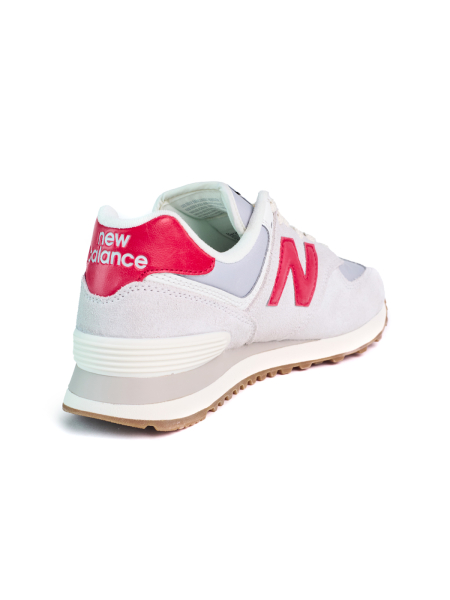 Кроссовки унисекс New Balance 574 "White Red Grey Gum" NKDADDYS SNEAKERS, цвет: серый, U574RF2 со скидкой купить онлайн