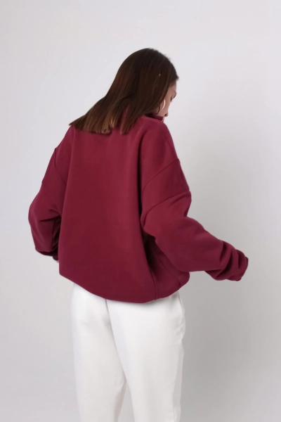 Свитшот с короткой молнией GARCHIT, цвет: Бордовый, GARFutSvitMolnRed2 купить онлайн