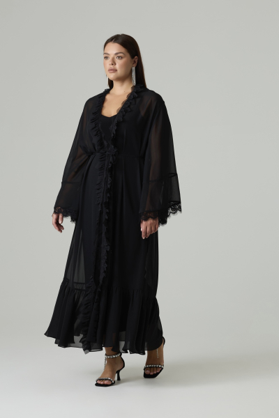 Накидка из шифона с кружевом 4forms, цвет: Черный, 65498 купить онлайн