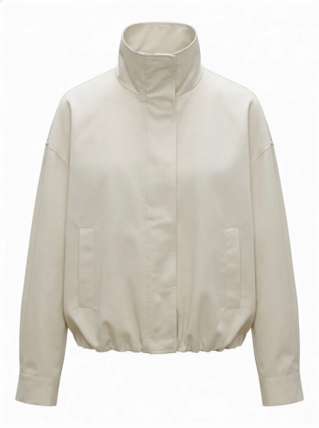 Хлопковый бомбер объемного кроя