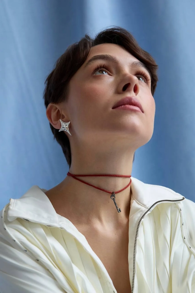 Серебряная подвеска «Счастья ключ» mini black SBLESKOM, цвет: серебро, 92217 купить онлайн