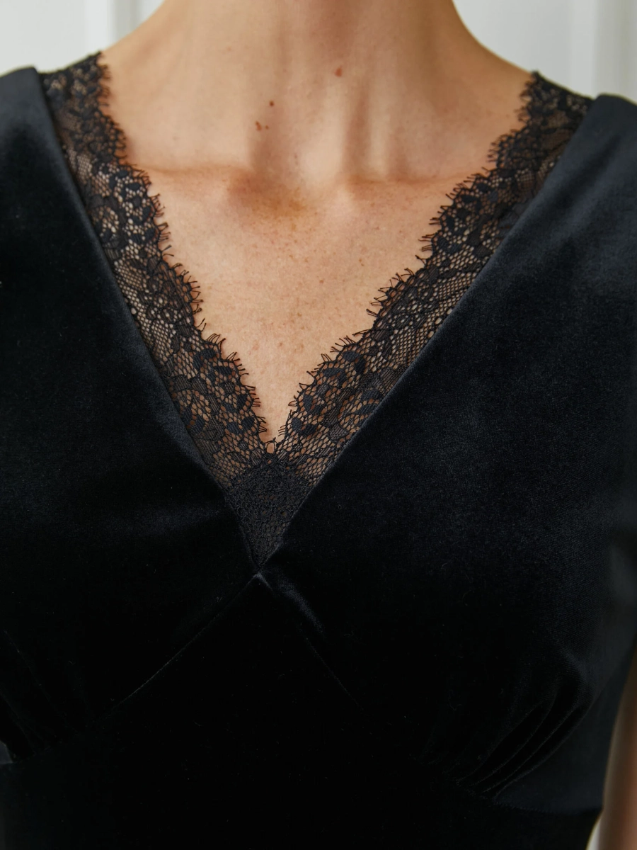 Платье Amely (бархат) Marou, цвет: Черный, Mar5_2603 купить онлайн