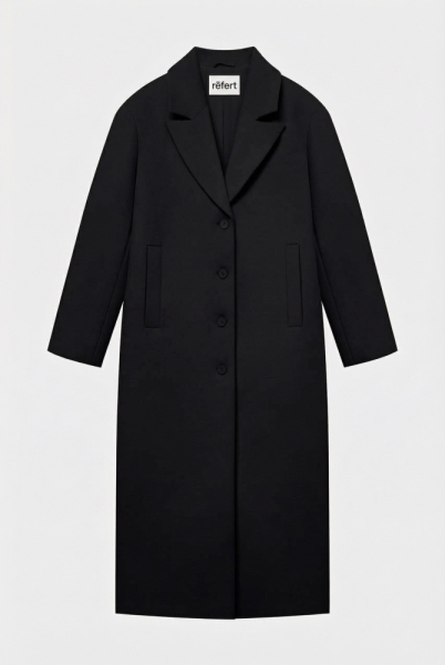 Пальто оверсайз с объемными листочками