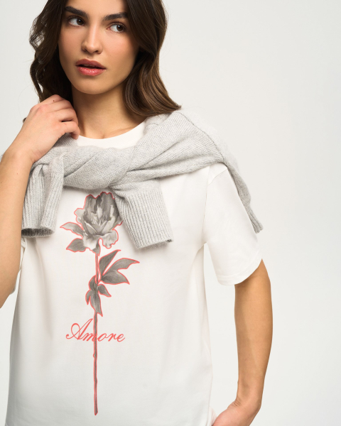 Футболка To be Blossom, цвет: WHITE, 131418 купить онлайн