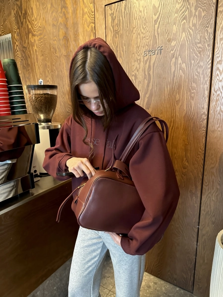 Худи утепленный essentials Ricoco, цвет: сливовый, 7027/3 купить онлайн