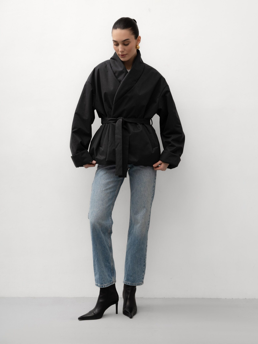 Куртка кимоно с поясом TRES, цвет: серый, НФ-00002713 купить онлайн