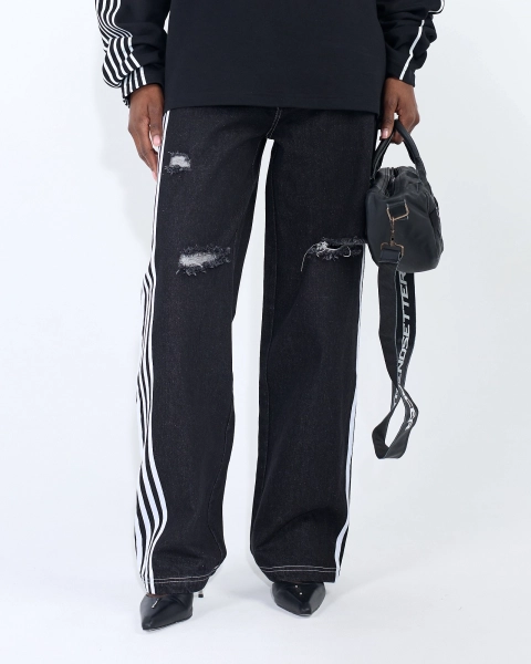 Джинсы с лампасами ASIA ST 71, цвет: Черный,  купить онлайн