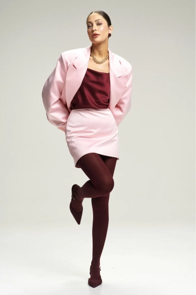 Юбка-мини атласная Pink Erist store, цвет: розовый, НФ-00002946 купить онлайн