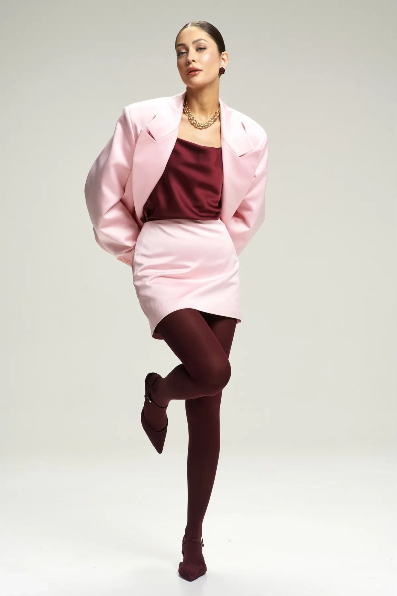 Юбка-мини атласная Pink Erist store, цвет: розовый, НФ-00002946 купить онлайн