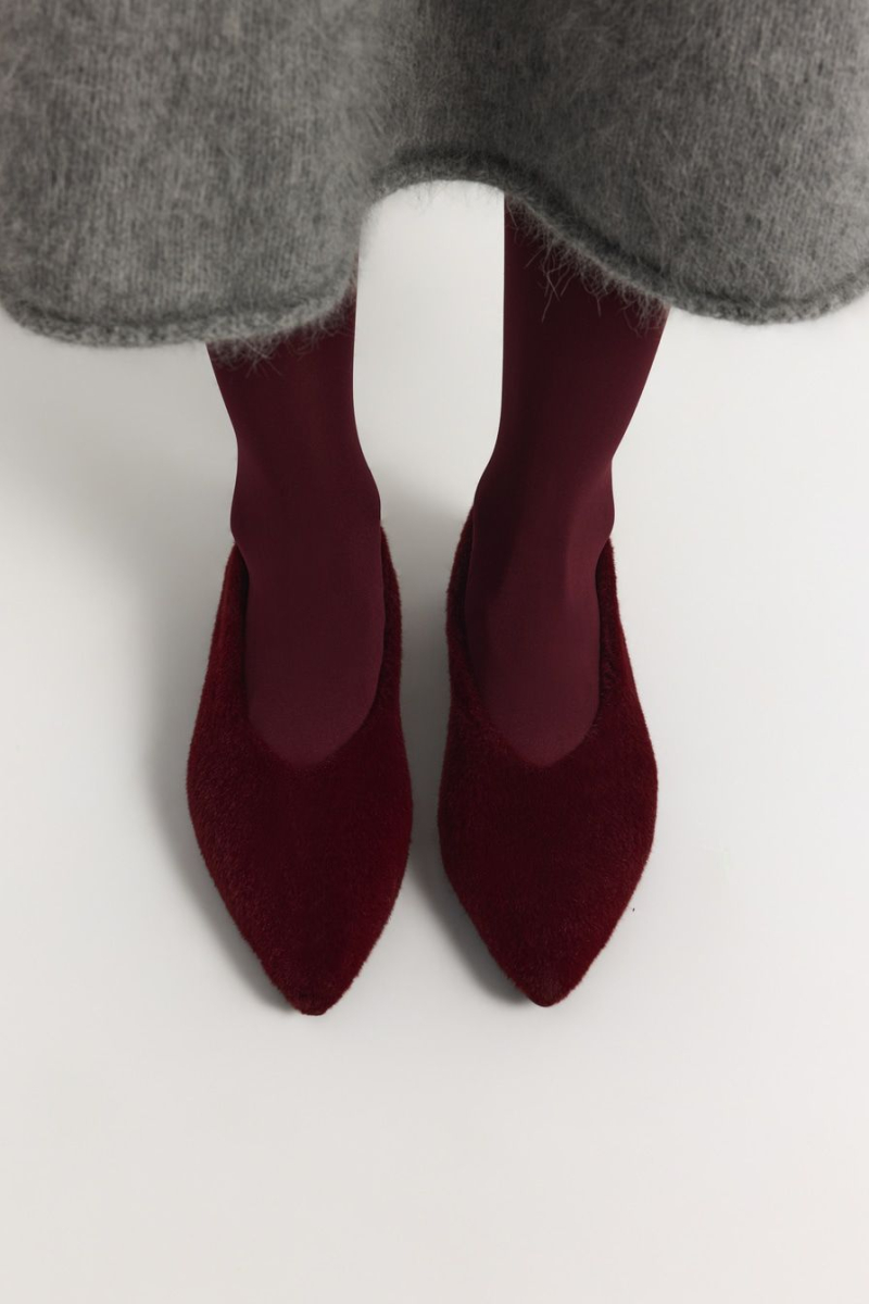 Балетки из экомеха Lera Nena, цвет: Бордовый LNU.106.18618.330 купить онлайн