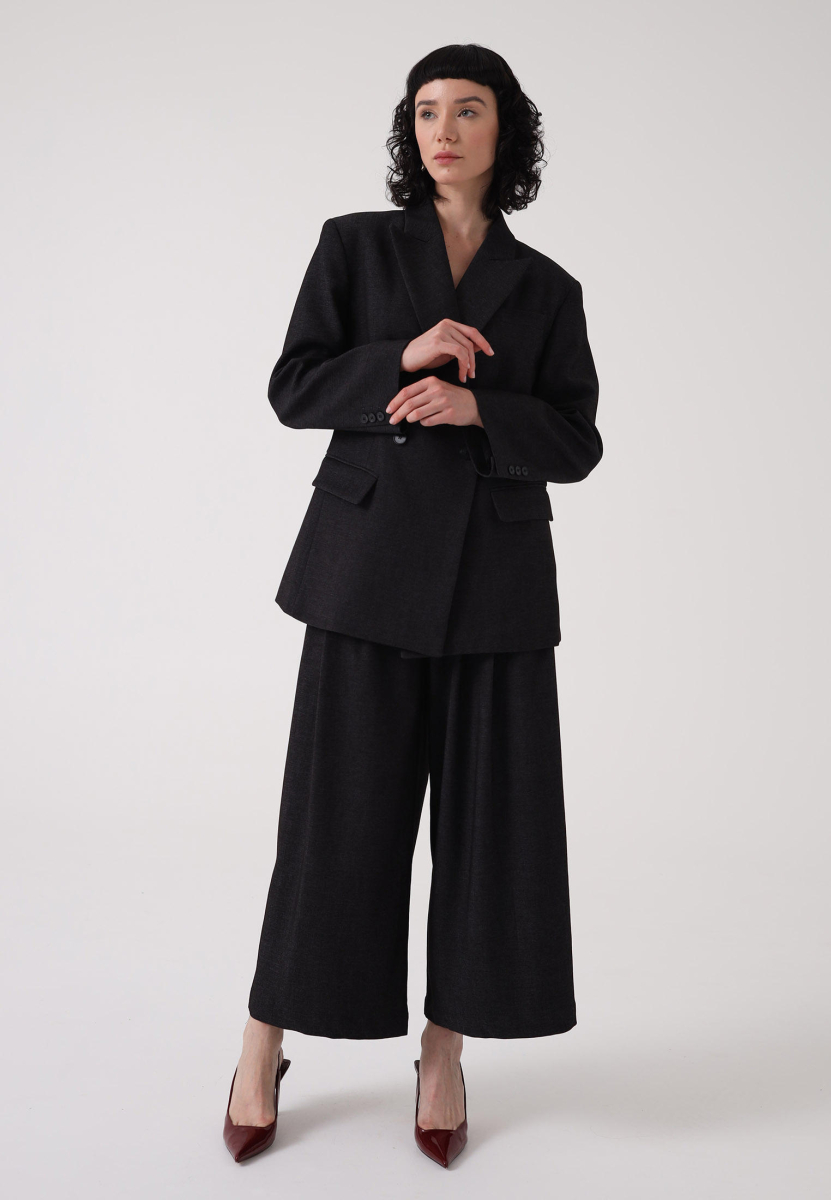 Пиджак двубортный ENEVOO, цвет: Черный, 05883 купить онлайн