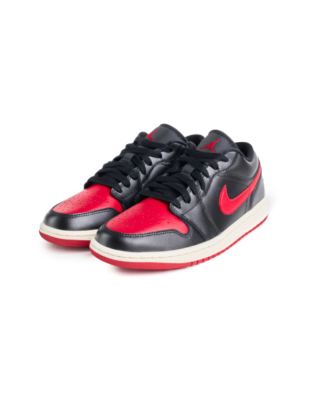 Кроссовки женские Jordan 1 Low "Bred Sail" NKDADDYS SNEAKERS, цвет: Чёрный DC0774-061 купить онлайн