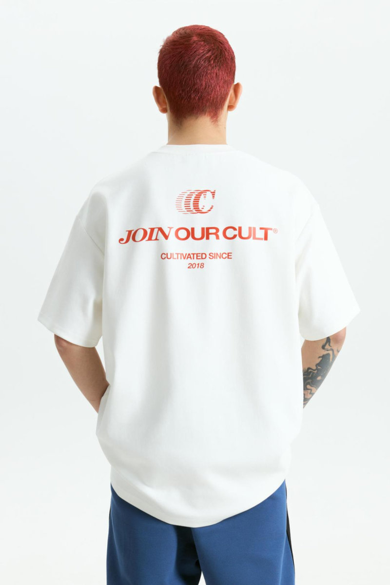 Футболка Join our Cult CULT, цвет: молочный,  купить онлайн