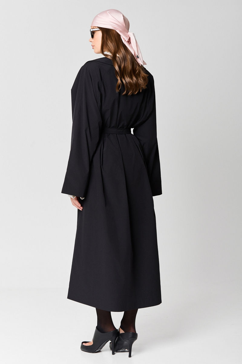 Тренч облегченный из технологичной ткани Ricoco, цвет: Черный, 7067/2 купить онлайн